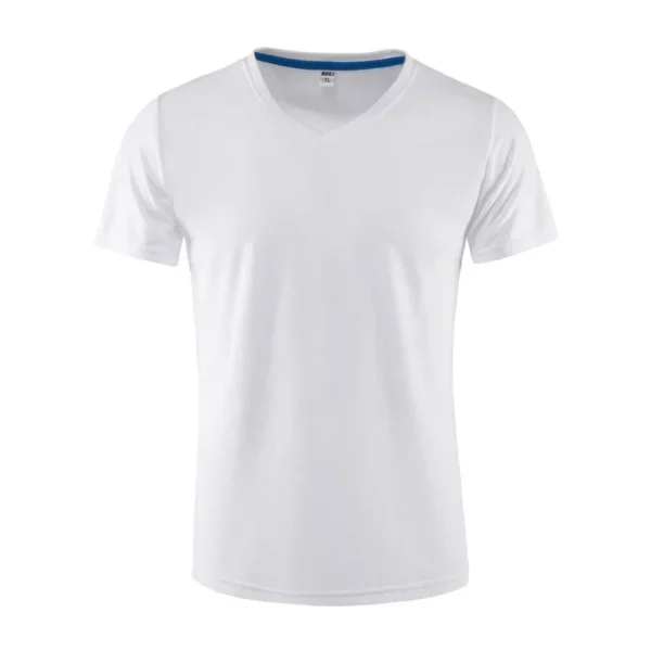 V-neck Quick Drying T-shirt Custom Printed Logo - Image 2