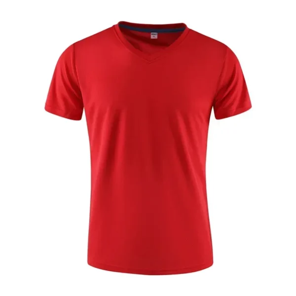 V-neck Quick Drying T-shirt Custom Printed Logo - Image 6