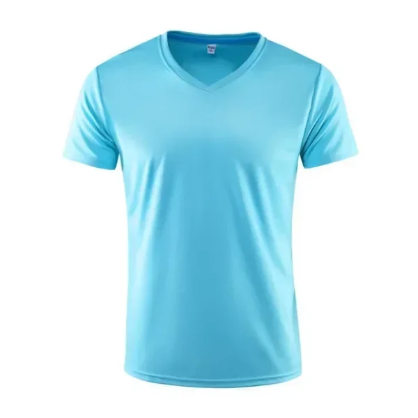 V-neck Quick Drying T-shirt Custom Printed Logo - Image 12